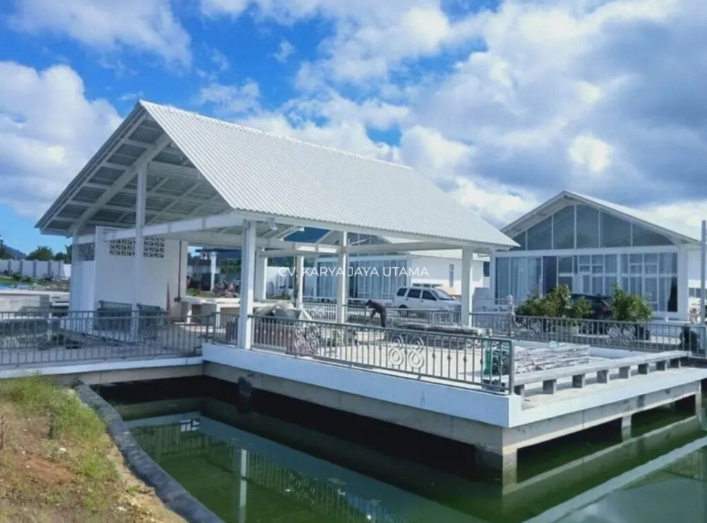 Atap uPVC Rooftop warna putih untuk Proyek Villa Pribadi di Berastagi Sumatera Utara