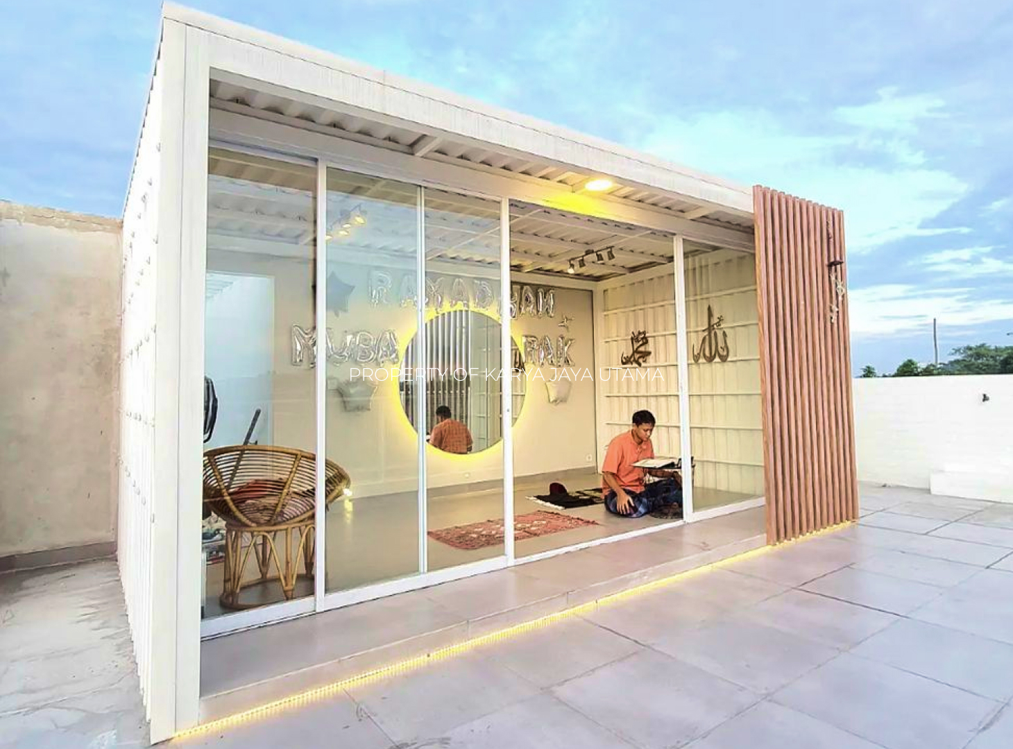 Atap uPVC Rooftop untuk container house lt.3 hunian